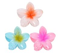 TARSHYRY di Fiori Hawaiani Artigliate Petali Acrilici per Capelli Morsetti Vibranti Colorati Design Sicuro per le Donne Ragazze a Cavallo Coda di Cavallo (B: arancione + rosa rossa + blu)