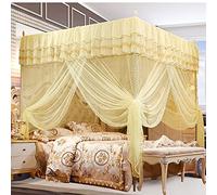 TARSHYRY Elegante Drappo per Letto a Baldacchino Trasparente a Tre Lati con Zanzariera, Tenda da Letto in Stile Principessa per l'arredamento della Camera da (180 * 200 * 200)