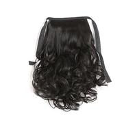 TARSHYRY EXTENSION PER CAPELLI NERI, CODA DI CAVALLO RICCIA, ELASTICO PER CAPELLI, FIOCCO, CORTO, OPACO, RESISTENTE ALLE ALTE TEMPERATURE, IN FIBRA SINTETICA, PER DONNE, VITA QUOTIDIANA, (1)
