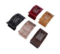 TARSHYRY Fermagli per Capelli Piatti Morsetti a Becco D'anatra Grandi Elegante Tenuta Forte per Donne Capelli Spessi e Sottili Lunghi Corti Nero Rosso Caffè Profondo Albicocca Cachi Set (5PCS)