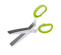 TARSHYRY Forbici per Erbe da a 5 Lame, Tritatutto e Tritacarne Multiuso, Tagliaverdure e Foglie con Coperchio e Spazzola per la Pulizia (Come mostrato)