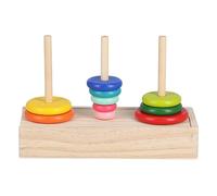 TARSHYRY Game di Puzzle di Logica in Legno con 10 Anelli Educativo Giocattolo di Allenamento del Cervello per Bambini 5+, Include la Scatola di Stoccaggio, Blocchi di Impilamento Colorati per lo