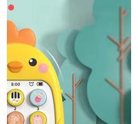 TARSHYRY Giocattolo Didattico per Bambini con Musica e Suoni, Telefono Interattivo per Bambini da 1 a 3 Anni, Giocattolo Educativo per Lo Sviluppo Precoce dei (Yellow)