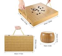 TARSHYRY Go Board Game, Mastermind Game Go Set Board con la Tavola di Legno Rialzata e Yunzi Stones per Principianti e Giocatori Esperti