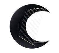 TARSHYRY Harp, Jaw Harp 8 Notes K Key con un Unico Mezzaluna Moon Shape Arp per Principianti e Giocatori Esperti (Nero e 15 stringhe)