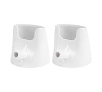 TARSHYRY Imbuto per Farina con Supporto per Impastatrice, Plastica Premium, Facile da Versare, Imbuto per Farina per Artisan KSM150, Testa Inclinabile, con Supporto, Set da 2 Pezzi (WHITE)