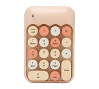 TARSHYRY KeyCaps Rotondo a Colori retrò Wireless Tastiera Mini con Ricevitore USB per Utenti di Laptop (Colore del tè al latte Colore misto)