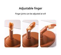 TARSHYRY Kit per la Pratica delle Unghie Acriliche Riutilizzabili, Supporto Flessibile per le Dita Mobili, Strumenti per la Formazione delle Unghie, Modello di Mano per Manicure Regolabile (A)