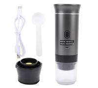 TARSHYRY Macchina Portatile, Mini Caffettiera da Viaggio con Pompa Ad Alta Pressione da 20 Bar e Ricarica USB C, Compatibile con caffè Macinato e Capsule, Ideale per Campeggio, Ufficio, (GRAY)