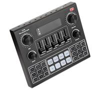 TARSHYRY Pacchetto di Attrezzature per Podcast, Scheda Audio DJ Scheda Audio in Diretta Multifunctional Live Sarte Computer Mobilephone (SILVER)