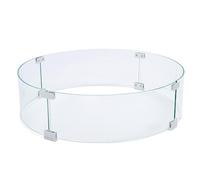 TARSHYRY Parabrezza Rotondo in Vetro Temperato per Braciere, Trasparente, Diametro 650 Mm, Spessore 6 Mm, per Fuoco e Decorazioni All'aperto