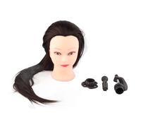 TARSHYRY Parrucca 24 Pollici Testa di Manichino per Parrucchiere Testa di Formazione per Parrucchieri Pratica per Capelli con Morsetto Supporto Cosmetologia Forniture per Cosmetologia