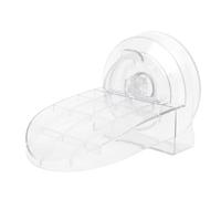 TARSHYRY Piede della Doccia Resta, Pieghevole Piede Doccia Resta con una Ventosa, Perforazione, una Tanta di Aspirazione Resto per la Spa Doccia (Bianco Trasparente)