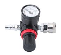 TARSHYRY Regolatore di Cannoni di Verniciatura, Regolatore del dell'aria 1/4 1/4 "0-145 PSI di Pressione dell'aria Compressore della Valvola di Regolazione con Barometro e di Pistola a Spruzzo di