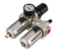 TARSHYRY Regolatore di Pressione dell'aria con Filtro 3/8" NPT, 0,05 0,85 MPa, Regolatore Filtro Compressore d'aria 5 80 Micron Combinato con Manometro, Sifone in Lega di Alluminio