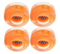 TARSHYRY Ruote da, Ruote per Pattini Antiskid Senza Rumore 4pcs 52 Mm Elastico PU Flashing Ruota per Professionale (Orange)