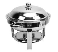 TARSHYRY Scaldavivande Set da Buffet Scaldavivande Tondo in Acciaio Inossidabile Premium da 6 Litri con Fornello Ad Alcool Rimovibile per Catering Eventi Feste Matrimoni Banchetti