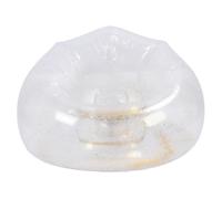 TARSHYRY Sedia Gonfiabile in PVC Trasparente, Comodo Divano Lounge Ergonomico per Relax Interno Ed Esterno, Soggiorno, Camera da Letto, Spiaggia, Picnic, Leggero, Salvaspazio (GOLD)