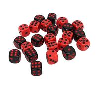 TARSHYRY Set da Dadi, Dadi in Blocco 48pcs a 6 Dati da Faccia a 6 Lati Black and Red Plastic Imphaproof Table Game Set Game Game Dice per le Barrette Club di Bar