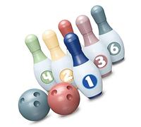 TARSHYRY Set da Gioco da Bowling per Bambini con 6 Birilli e 2 Palline per Divertimento in Famiglia al Chiuso e all'aperto