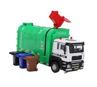 TARSHYRY Set di Giocattoli per Camion per il Riciclaggio, Scala 1:50, con 4 Bidoni della Spazzatura, Veicolo Multifunzionale in Lega per la Ricreazione dei Bambini