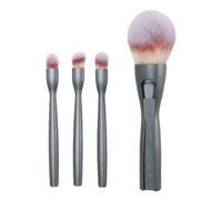 TARSHYRY Set di Pennelli Magnetici per Trucco 4 in 1, Pennello Viaggio Portatile con Pennello Grande per Cipria e 3 Mini Pennelli Magnetici per Fondotinta, Ombretto, Fard, Adat (verde chiaro)