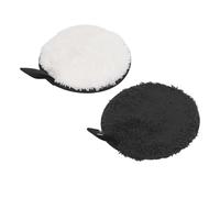 TARSHYRY Soffio Struccante Riutilizzabile, Morbido e Delicato Sulla Pelle, Pulizia Profonda, per il Lavaggio del Viso, per la Pulizia Esfoliante dei Pori, Nero Bianco, 2 Pezzi di Fibre