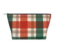Tartan di Natale, Borsa da toilette Borsa per trucco Borsa per cosmetici Borsa da toilette da viaggio portatile