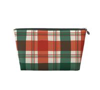 Tartan di Natale, Borsa da toilette Borsa per trucco Borsa per cosmetici Borsa da toilette da viaggio portatile