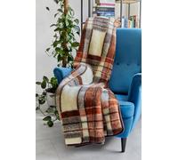 Tartan Merino Wool Copriletto Lana Coperta Naturale Imbottitura King Size Doppio