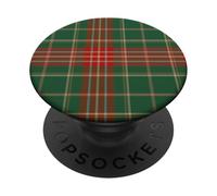 Tartan natalizio classico scozzese rosso e verde PopSockets PopGrip Adesivo