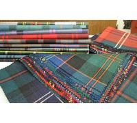 Tartan Patchwork 100% Lana Residuo Ritagli Quadrati 10 Pezzi 23cm (22.9cm)