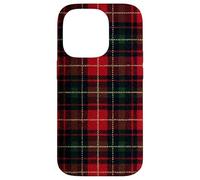 Tartan rosso scozzese natalizio classico Highland Festive Custodia per iPhone 14 Pro
