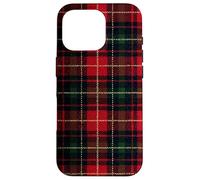 Tartan rosso scozzese natalizio classico Highland Festive Custodia per iPhone 16 Pro