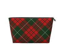 Tartan scozzese natalizio, Borsa da toilette Borsa per trucco Borsa per cosmetici Borsa da toilette da viaggio portatile