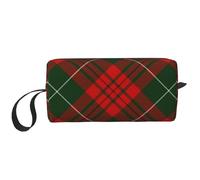 Tartan scozzese natalizio, Borsa per il trucco Borsa per cosmetici Borsa da toilette da viaggio portatile Borsa per trucco Organizer