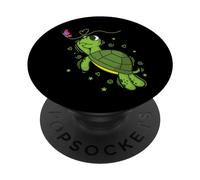 Tartaruga con acqua rettile farfalla PopSockets PopGrip Adesivo