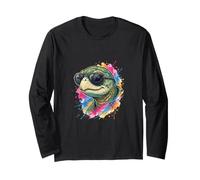 Tartaruga di Mare Figa Occhiali da Sole Schizzi Maglia a Manica