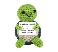 Tartaruga di supporto emotivo - Mini bambola animale all'uncinetto | Giocattolo fatto a mano all'uncinetto 10 cm | Figura divertente e confortante come regalo, decorazione e antistress per la casa