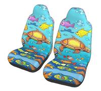 Tartaruga e pesce Dua Sarung JOK Mobil,*, Sarung JOK Mobil Depan, Cocok Per Sebagian Besar Mobil, SUV, Camion, Furgone, Dll.