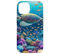 Tartaruga Fantasy Coral Reef Custodia per iPhone 14