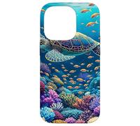 Tartaruga Fantasy Coral Reef Custodia per iPhone 14 Pro