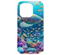 Tartaruga Fantasy Coral Reef Custodia per iPhone 15 Pro