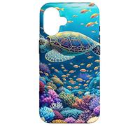 Tartaruga Fantasy Coral Reef Custodia per iPhone 16