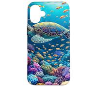Tartaruga Fantasy Coral Reef Custodia per iPhone 16 Plus