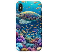 Tartaruga Fantasy Coral Reef Custodia per iPhone X/XS