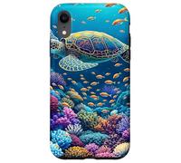 Tartaruga Fantasy Coral Reef Custodia per iPhone XR