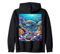 Tartaruga Fantasy Coral Reef Felpa con Cappuccio