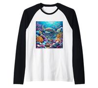 Tartaruga Fantasy Coral Reef Maglia con Maniche Raglan