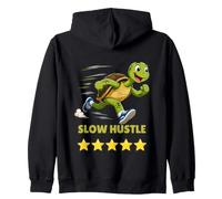 Tartaruga in Esecuzione Slow Hustle 5 Stelle Felpa con Cappuccio